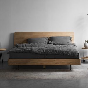 Oak Bed Frame Wolke Loft Bedroom Decor Unique Design Wooden Handmade Oak Bed Frame  Minimalist Scandinavian Wooden Furniture Oak Bed Frame