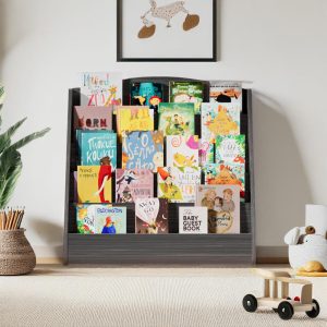 il_1000x1000.6829932133_m9ll-2.jpg 5-Tier Wooden Bookshelf, Baby Book Display, Montessori Furniture, Children Bookshelf, Kids Bookcase, Wooden Children Book Rack