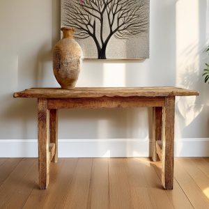 Wooden Rustic Style handmade console table live edge solid wood dresser table hallway sofa entryway farmhouse foyer home decor furniture