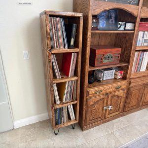 Record Holder Vinyl Bookshelf Record Storage Cabinet Vertical Album Storage Handcrafted Living Room Furniture Music Room -Tower