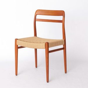1 of 2 Vintage Alf Aarseth Chair – Model 145, 1960s Teak Dining Chair, Danish Cord Seat, Norway