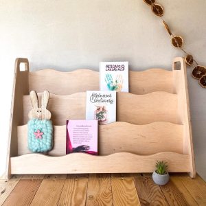 Waldorf Book Display Shelf, Natural Wood Reading Corner for Kids, Eco Montessori Bookcase | PERFECT BIRTHDAY GIFT for Children