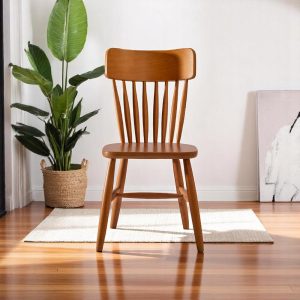 Solid Wood Chair – Handmade Durable Dining Seat, Rustic Farmhouse Style & Comfortable Seating for Home or Office