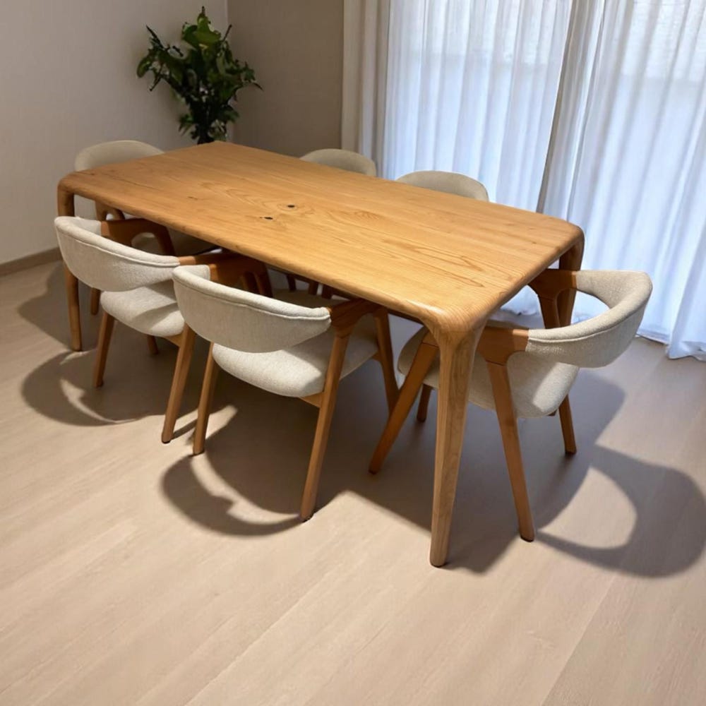 Custom Walnut Dining Table - Handcrafted Solid Wood Kitchen Table, Modern Rustic & Contemporary Design, Unique Wood Furniture - Image 9