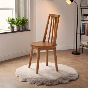 Handcrafted Solid Wood Chair for Dining & Desk, Comfortable Rustic Seat, Timeless Classic Furniture Gift for Home Decor