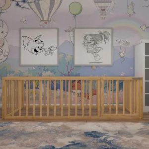 Montessori floor bed - Toddler bed - Montessori furniture - Kids Furniture -Kids furniture Toddler Floor Bed -  - Wooden Toddler Bed