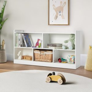 Wooden Toy Storage, Toy Organizer, Baby Bookshelf, Nursery Shelves, Montessori Storage, Toddler Bookshelf, Playroom Furniture, Gift For Kids