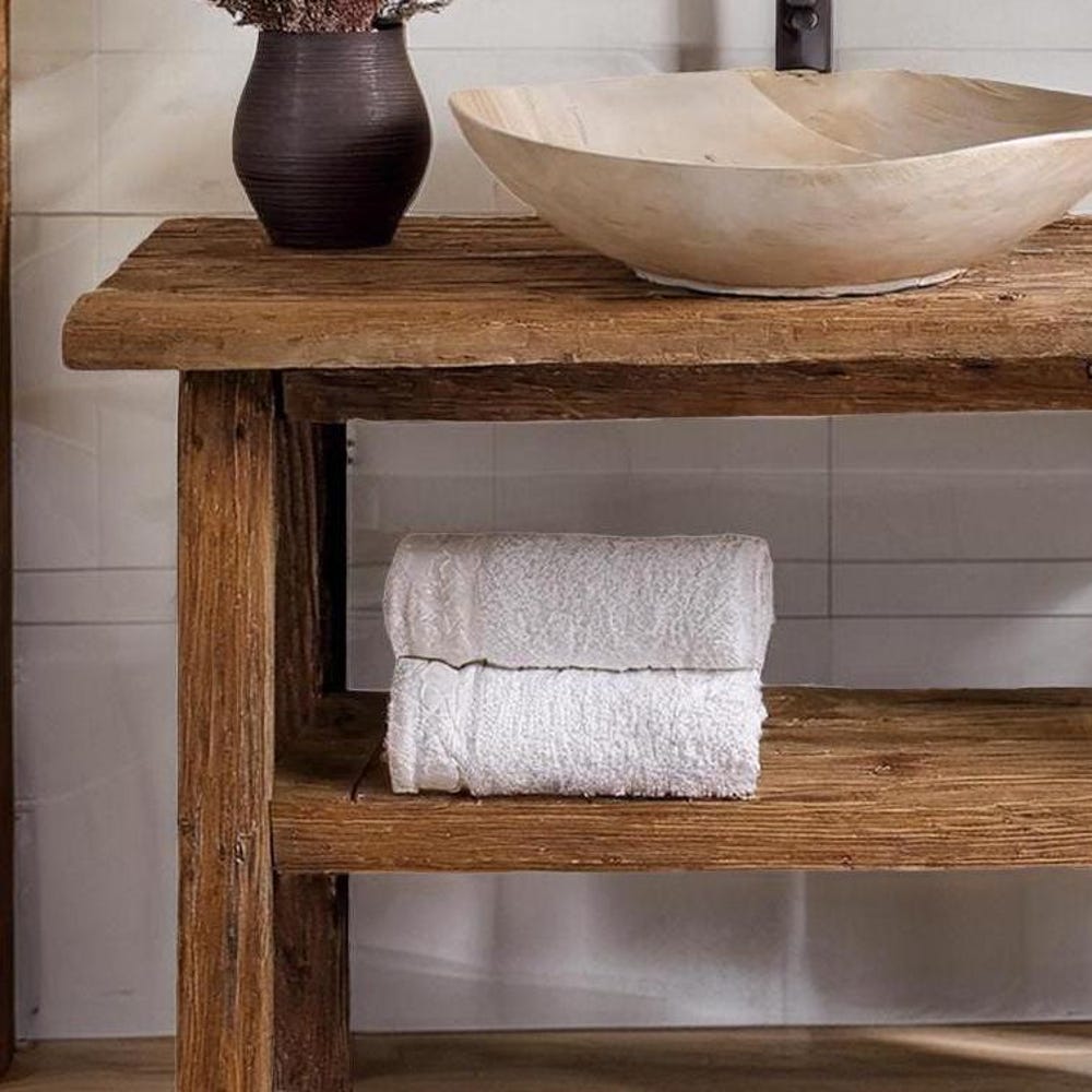 Wooden Rustic Style handmade bathroom vanity live edge solid wood cabinet sink table counter top farmhouse home decor furniture handcrafted - Image 2