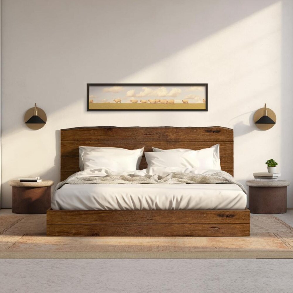Live Edge River Bed - Quick Ship - Barnwood Reclaimed Aesthetic - Solid Wood - Platform Bed Frame & Headboard - Handmade in USA - Image 4