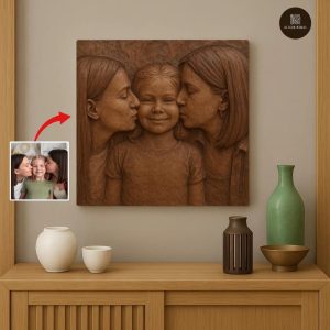 Custom Wood Carving Portrait – Personalized Hand Carved Wood Art, Realistic Engraved Picture, Rustic Wall Decor, Unique Wood Gift