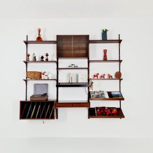 il_1000x1000.6837192471_9dg6.jpg Big Mid century Danish Rosewood Wall Unit with 3 cabinets by Poul Cadovius for Cado, Denmark, 1960s