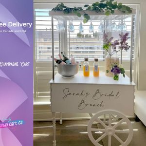 Champagne Cart on Wheels | Decorative Champagne Cart, Mini drink bar | Party Decor | Wedding decorations | Wedding idea