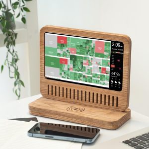 Investment Tracker, Mini Bitcoin Miner Display, Stock Market Gift, Dashboard Office Panel, DAKboard, Wireless Charging