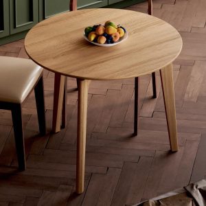 Modern Round Dining Table - Solid oak dining table - Small kitchen table - Wood dining table - Compact dining table - Scandi dining table