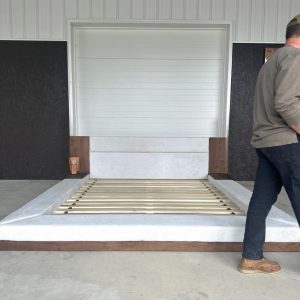 Platform Bed | Wooden Bed Frame | Walnut Bed Frame | Custom Bed Frame
