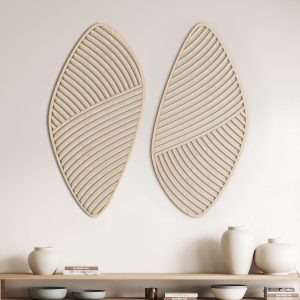 Modern Asymmetrical Wall Art | Wood wall art | Set of 2 wall art | Wooden wall art | Abstract Wood Wall Art | Extra Large Wall Art
