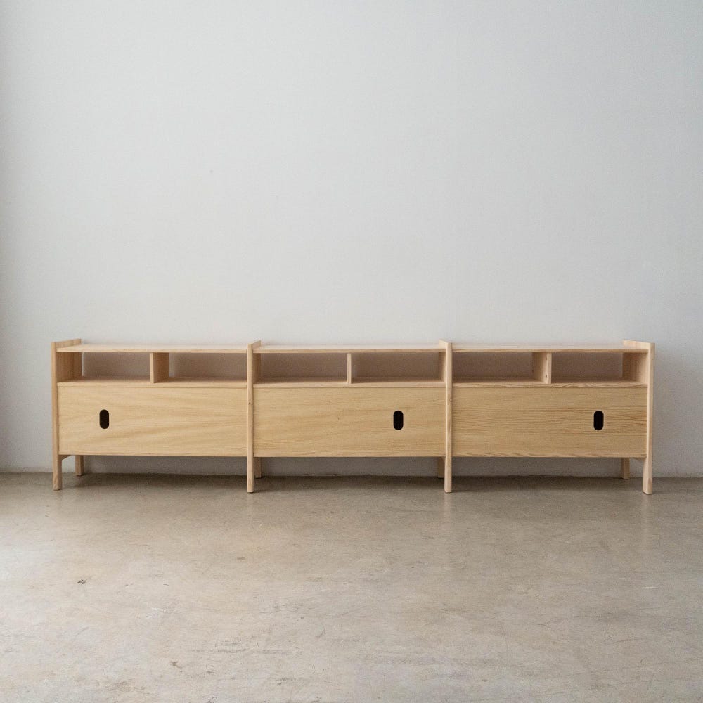 Wooden Turntable Stand, Vinyl Record Storage, 118" - Mesquida Large - Image 8