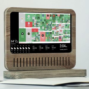 Smart Wooden Display | Crypto & Stock Tracker | DAKBoard Dashboard | Wireless Charging | Handmade Ash Wood | 10" Screen