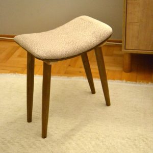 Mono Solid Wood Stool – Beech Wood Legs, Modern Handmade Bench Seat, Minimalist Accent Furniture with Easy Assembly