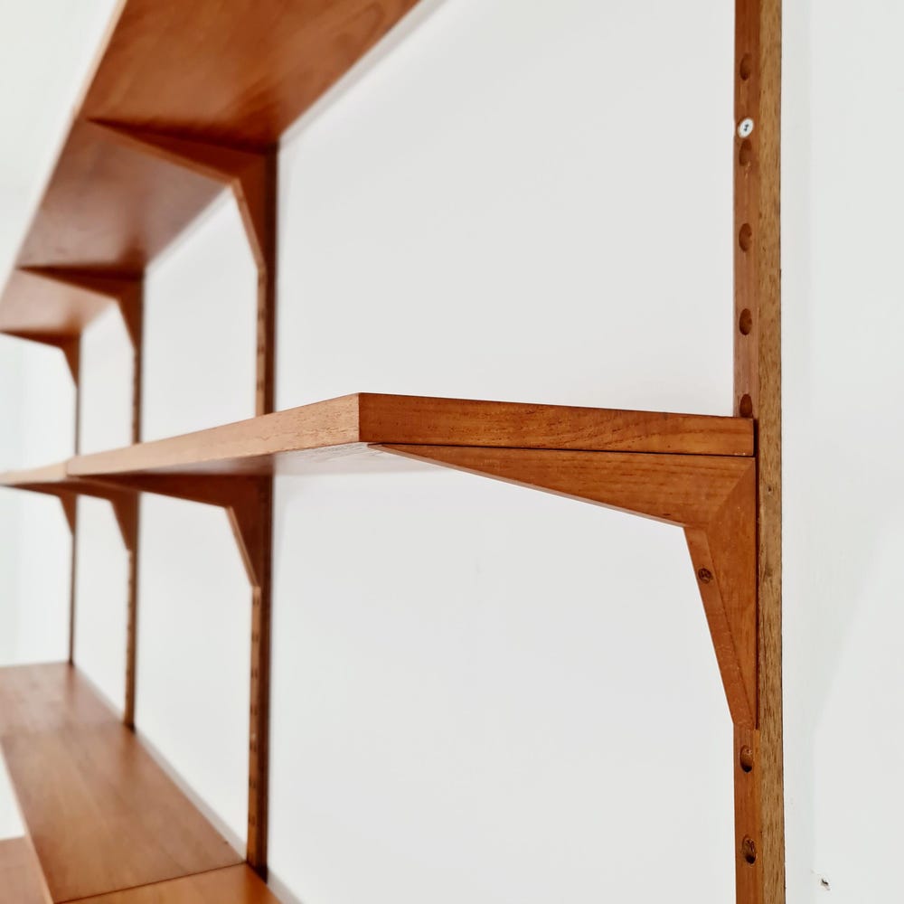 Big Mid century Danish Teak Wall Unit with 3 cabinets by Poul Cadovius for Cado, Denmark, 1960s - Image 8