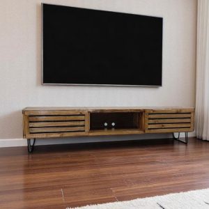 Entertainment Center & Modern Doors Tv Stand Media Console Modern Farmhouse Living Room Furniture  Boho Decor MCM Anniversary Gift for Him