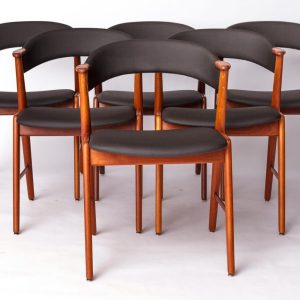 Set of 6 Danish Teak Dining Chairs by Korup Stolefabrik – 1960s Mid-Century Modern Design