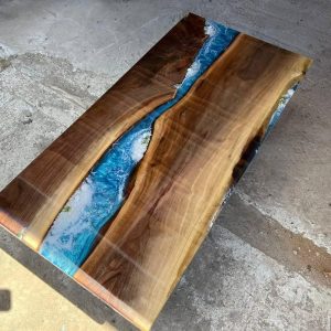 Epoxy TableTop ,Luxury dining Table, sofa, Side center table top Live Edge Walnut Table, Custom Order, Epoxy Resin River Table, Natural Wood