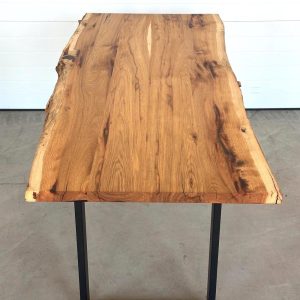 Live Edge Hickory Dining Table | Slab Table | Rustic Modern Table | Hardwood Table
