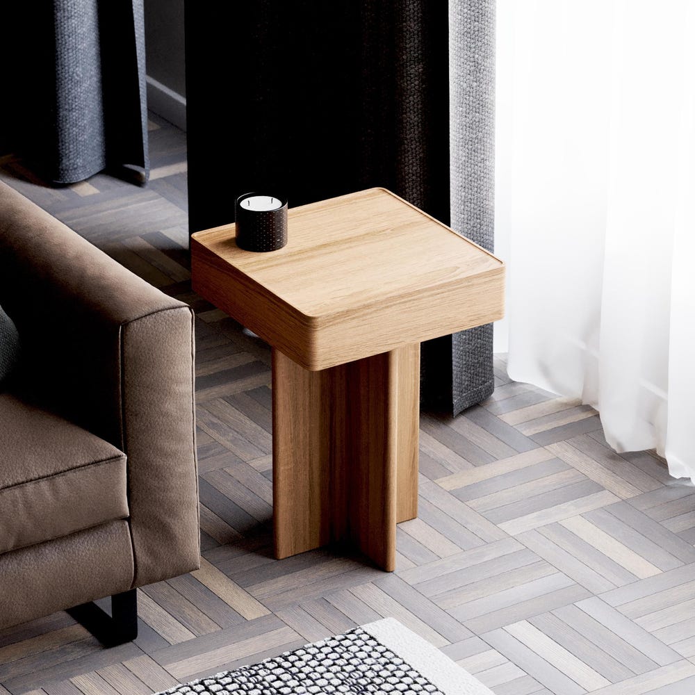 Modern End Table - Real Wood Side Table - Solid Oak End Table - Minimalist End/Side - Set of End Side Tables - Scandi end table - Image 5