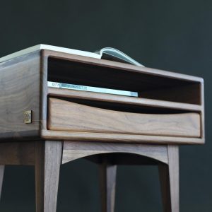 Set Of 2 Bedside Tables, Pair of nightstands fabricated in American Walnut,  2 Drawer Bedside Table, Nightstands organizer,