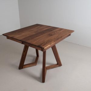 Square Dining Tables, Square Walnut Extendable Table, Small Wood Dining Table, Extending Kitchen Table, Expandable Dining Table Square