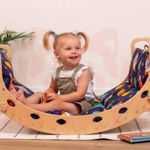 Nursery Decor Soft Play Cushion for Montessori Rocker, Waldor Child Gift, Playmat Pillow for Balance Board