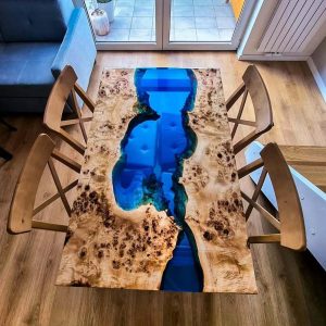 Epoxy TableTop ,Luxury dining Table, sofa, Side center table top Live Edge Walnut Table, Custom Order, Epoxy Resin River Table, Natural Wood