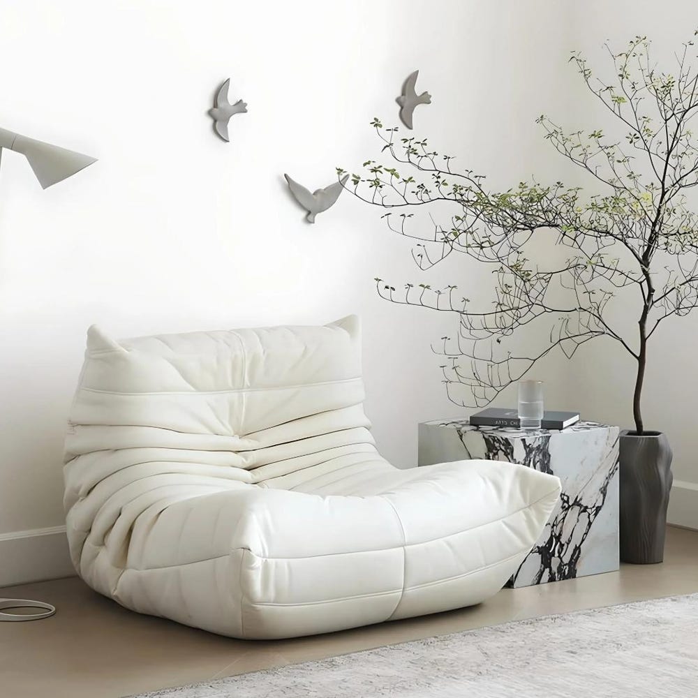 Togo Leather Sofa – Iconic French Lounge Chair | Mid-Century Modern Seating, Soft All-Leather Upholstery, Living room sofa, home decor - Image 3