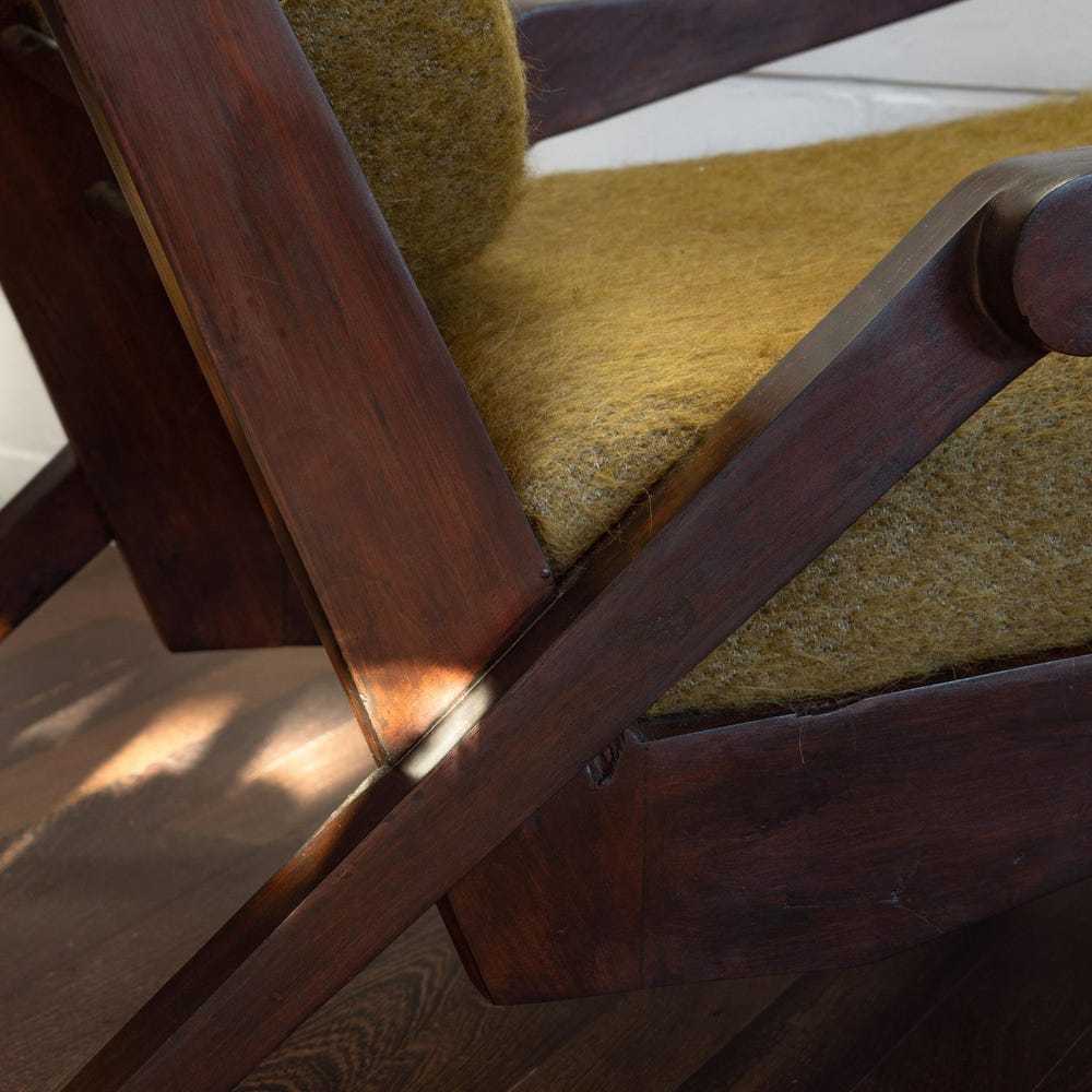 Brazilian Modernist Lounge Chair | Pierre Frey Upholstery | Mid-Century Sculptural Design | Rare Collector’s Chair | Art Furniture - Image 2