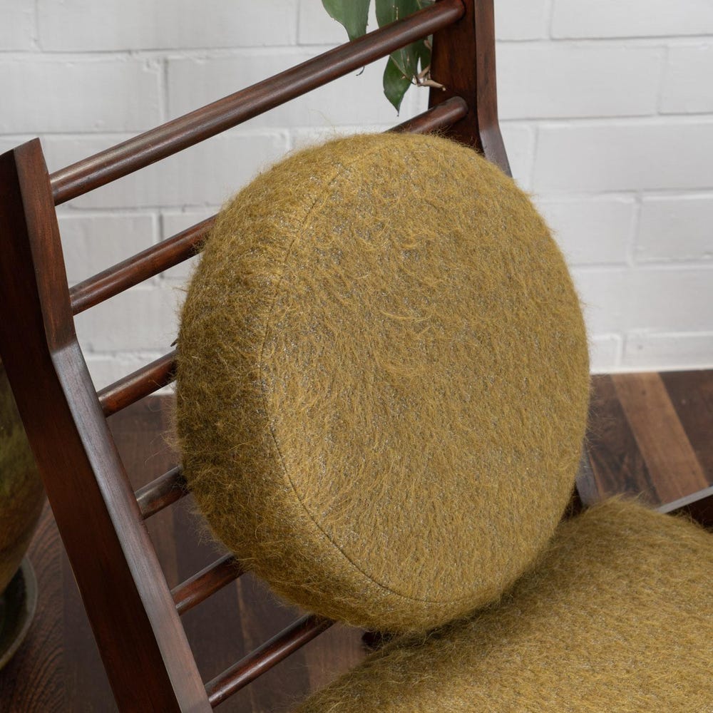 Brazilian Modernist Lounge Chair | Pierre Frey Upholstery | Mid-Century Sculptural Design | Rare Collector’s Chair | Art Furniture - Image 9