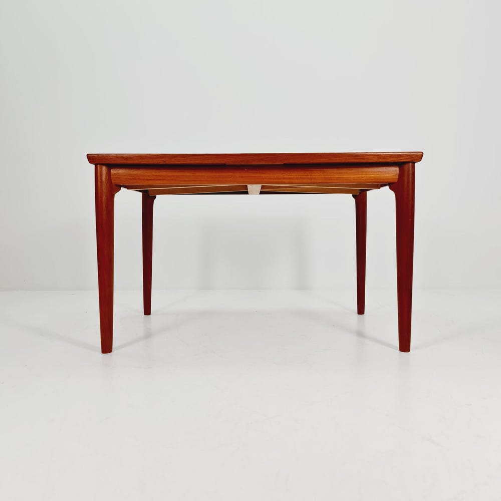 Danish Henning Kjaernulf rectangular teak table with two extension leaves, Denmark 1960s - Image 3