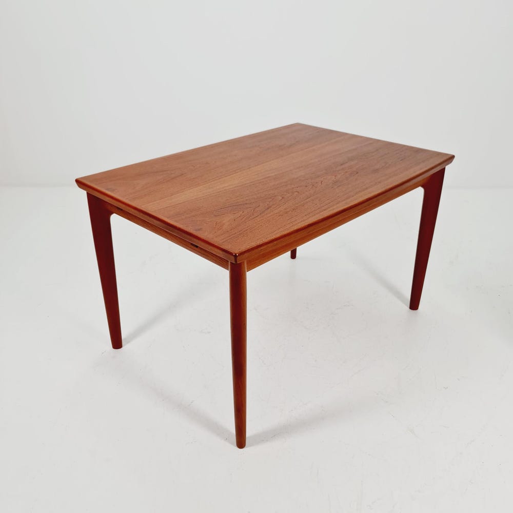 Danish Henning Kjaernulf rectangular teak table with two extension leaves, Denmark 1960s - Image 4