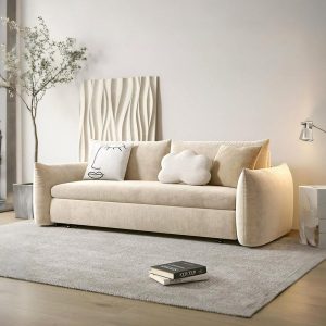 Meera Sofa Bed with Storage | 2 or 3 Seater | Modern Suede Couch | Convertible Sleeper Sofa | Space-Saving Living Room Furniture, home decor