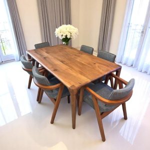 il_1000x1000.6867538085_m58y-1.jpg Solid Walnut Dining Table, Live Edge Wooden Kitchen Table, Handmade Wood Table, Rustic Walnut Dinner Table, Durable Solid Wood Furniture