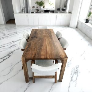 il_1000x1000.6867781997_3gm9-1.jpg Solid Walnut Dining Table, Live Edge Wood Kitchen Table, Handmade Walnut Dinner Table, Rustic Solid Wood Table for Home & Dining Room