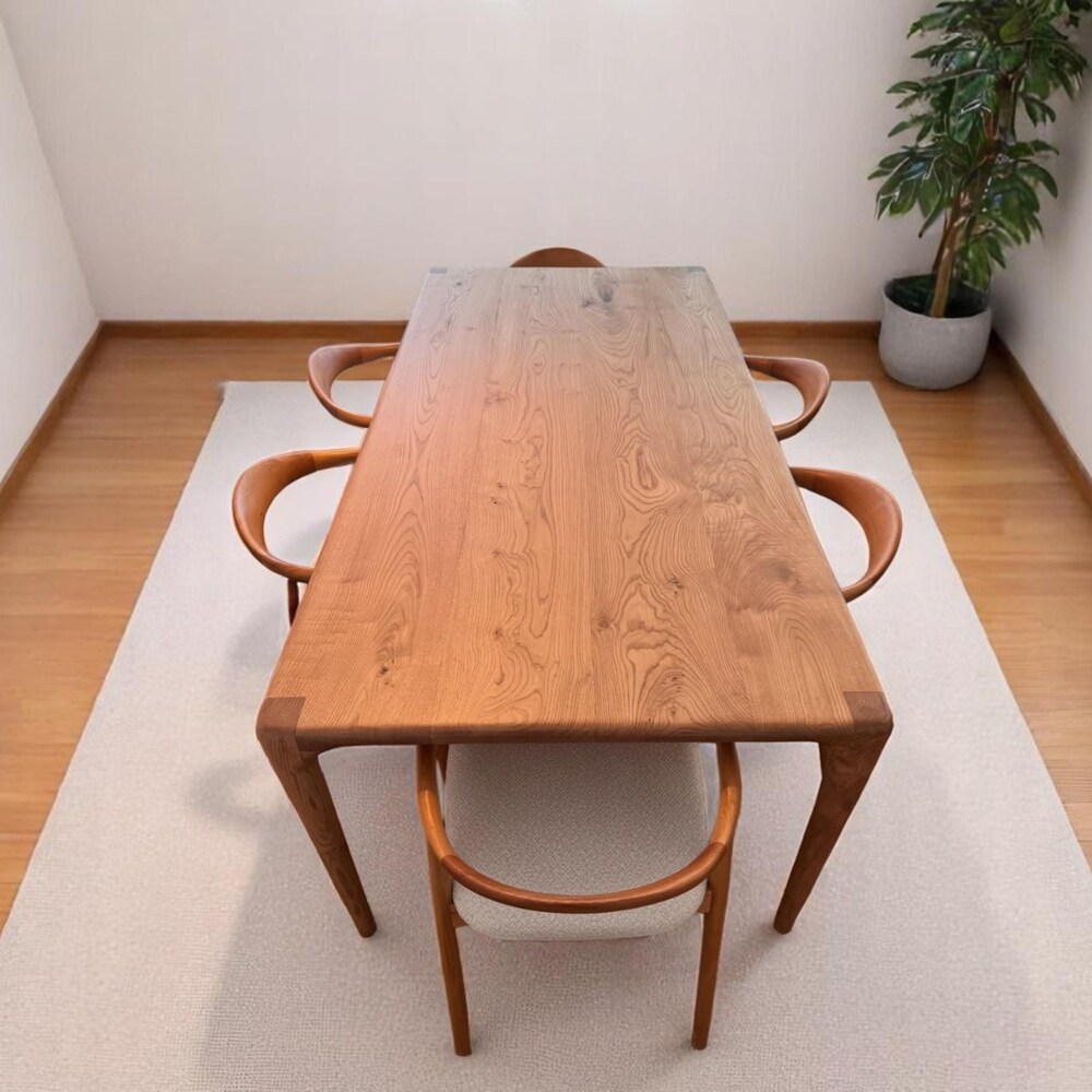 Custom Walnut Dining Table – Handcrafted Solid Wood Kitchen Table, Rustic & Modern Wood Furniture, Unique Contemporary Design - Image 9
