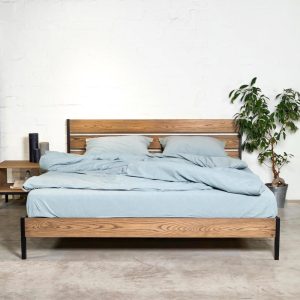 Oak Bed Frame Manchester Handmade Unique Scandinavian Design Bedroom Decor Oak Wooden Bed Frame Home Minimalist Bed Frame Lof Bedroom Decor
