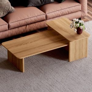 Nesting Coffee Tables - Modern Nesting Tables Set - Solid Oak Coffee Table - Minimalist Coffee Table - Wood Nesting Tables