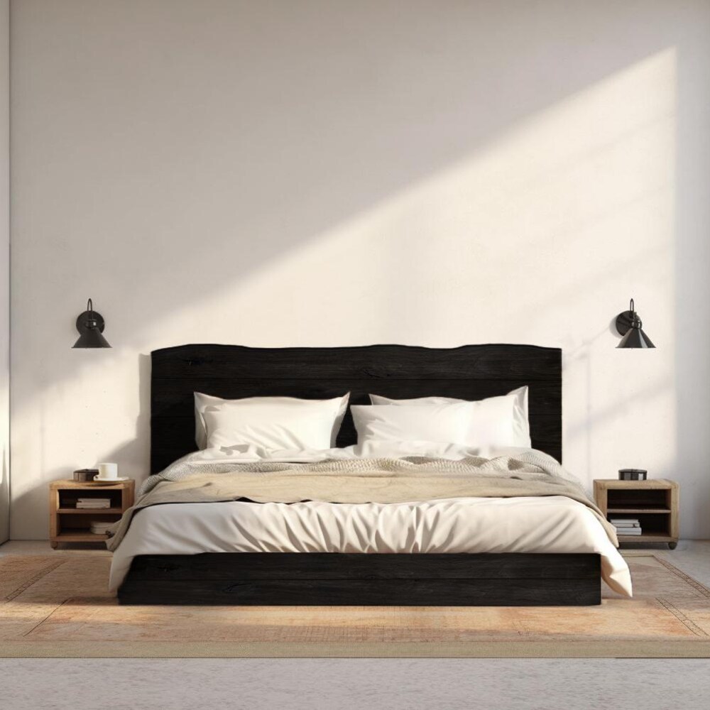 Live Edge River Bed - Quick Ship - Barnwood Reclaimed Aesthetic - Solid Wood - Platform Bed Frame & Headboard - Handmade in USA - Image 7
