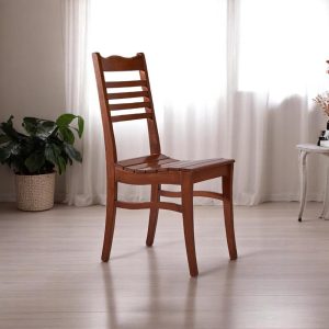 Rustic Wood Kitchen Chairs Handmade Cozy Cottage Dining Seats with Back Support, Unique Timber Furniture, Artisan Crafted