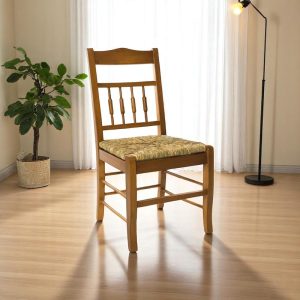 Solid Oak Wood Chair Handcrafted Classic Dining & Desk Seat, Comfortable Rustic Home Decor, Timeless Furniture Gift