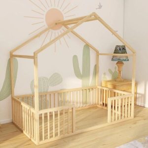 Montessori floor bed - Toddler bed - Montessori furniture - Kids Furniture -Kids furniture Toddler Floor Bed -  - Wooden Toddler Bed