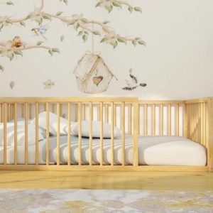 Montessori floor bed - Toddler bed - Montessori furniture - Kids Furniture -Kids furniture Toddler Floor Bed -  - Wooden Toddler Bed