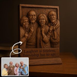 Realistic Embossed Wood Carving – Custom Portrait Wall Art, Handmade Gift, Rustic Home or Wedding Decor